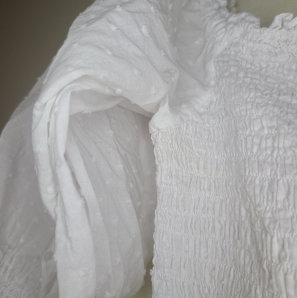 Hill House Athena White Swiss dot nap dress sz Small - Picture 9 of 11